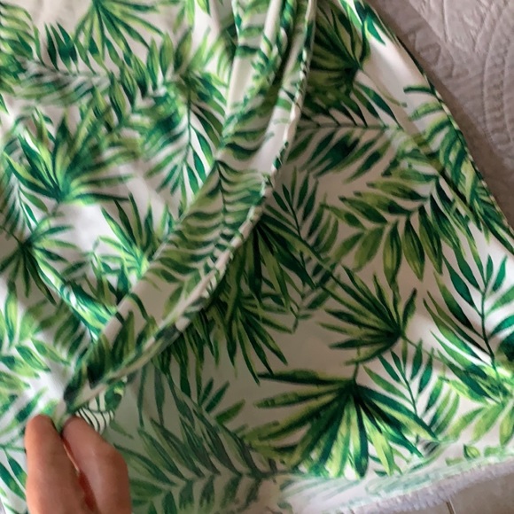 Palm print faux wrap skirt large - Picture 6 of 6